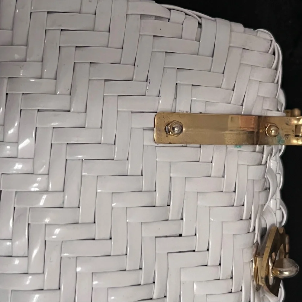 Vintage Woven Top-Handle Tote Bag